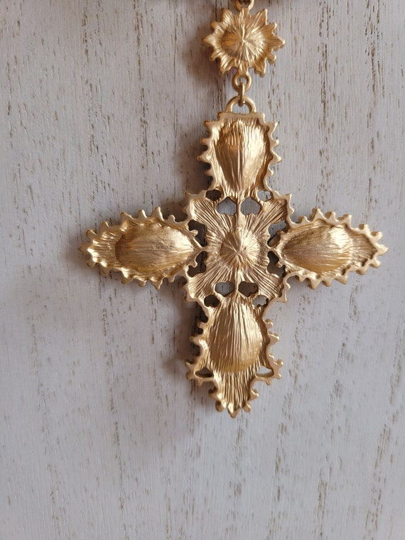 Gemstone Cross Necklace - image 10