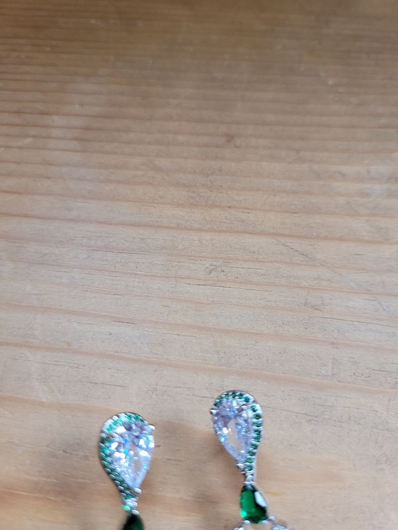 Emerald and Diamond Earrings