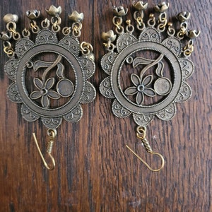 Antique Victorian Flower Earrings