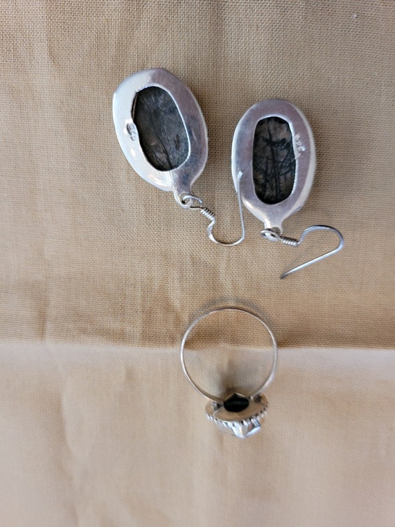 Leopard Stone Earring and Ring Set - image 5