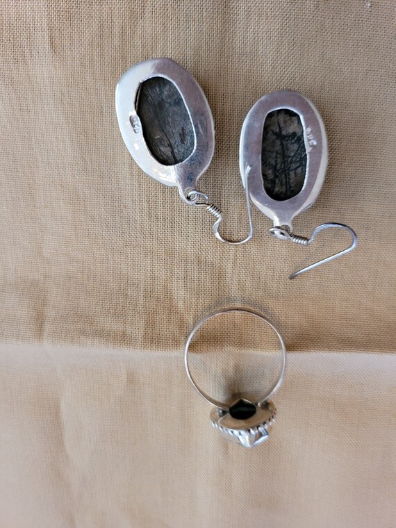 Leopard Stone Earring and Ring Set - image 6