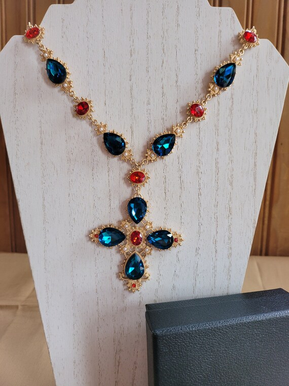 Gemstone Cross Necklace - image 8