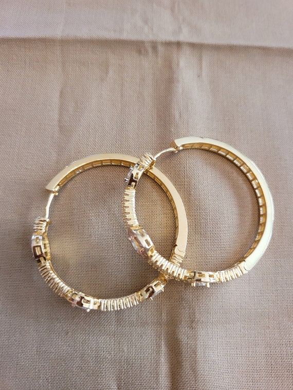 Diamond Hoop Earrings - image 4