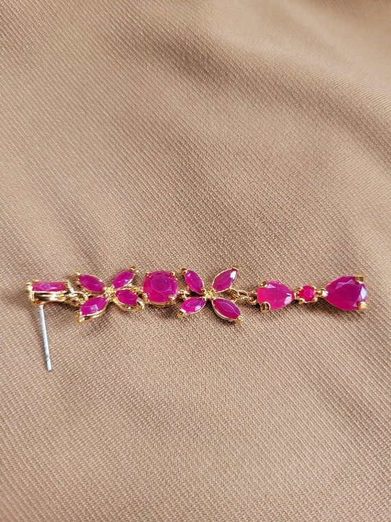 Floral Ruby Earrings - image 6