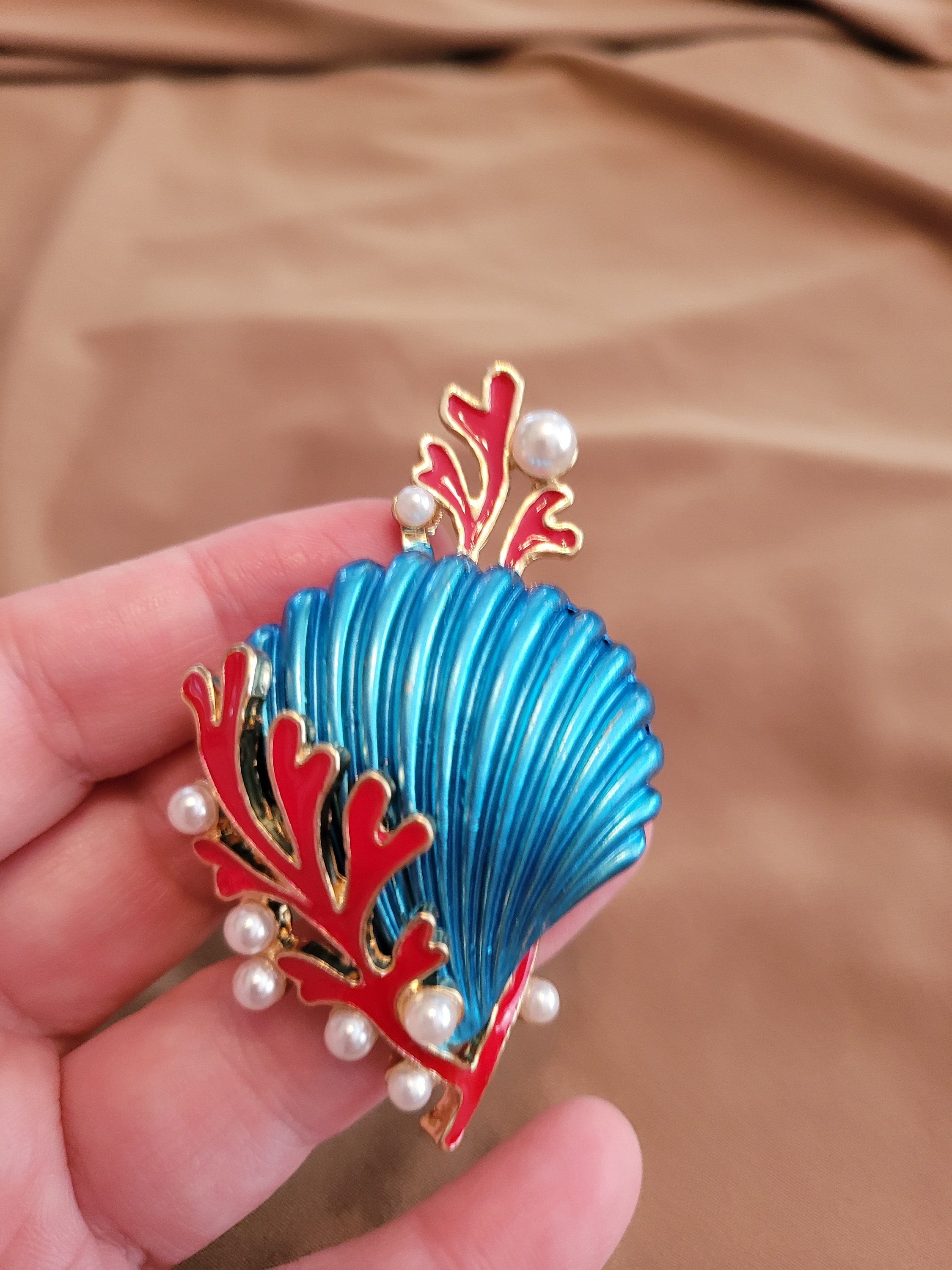Seashell Brooch - Etsy