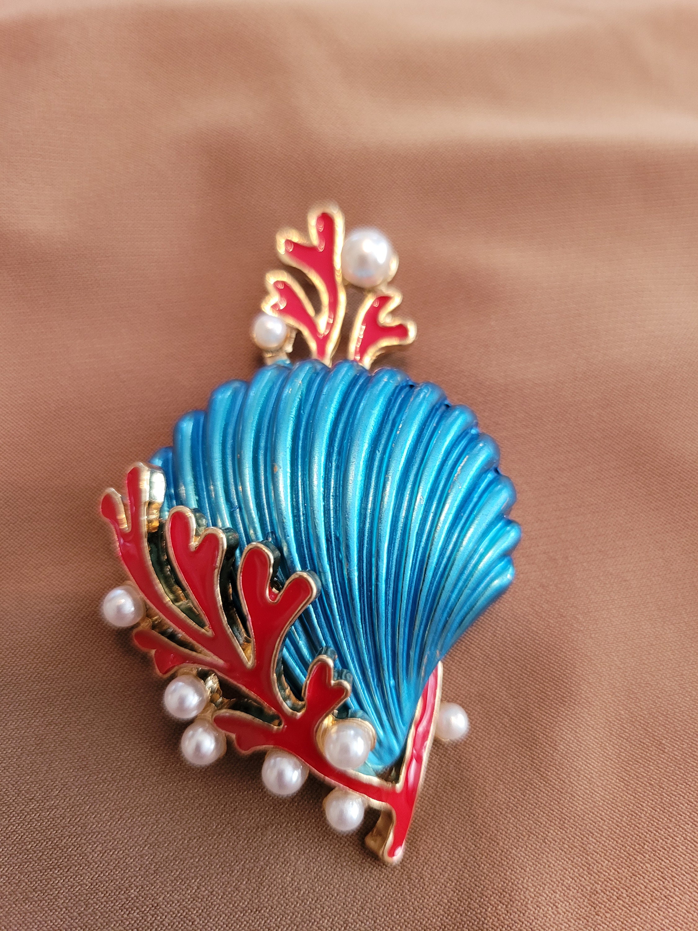 Seashell Brooch - Etsy