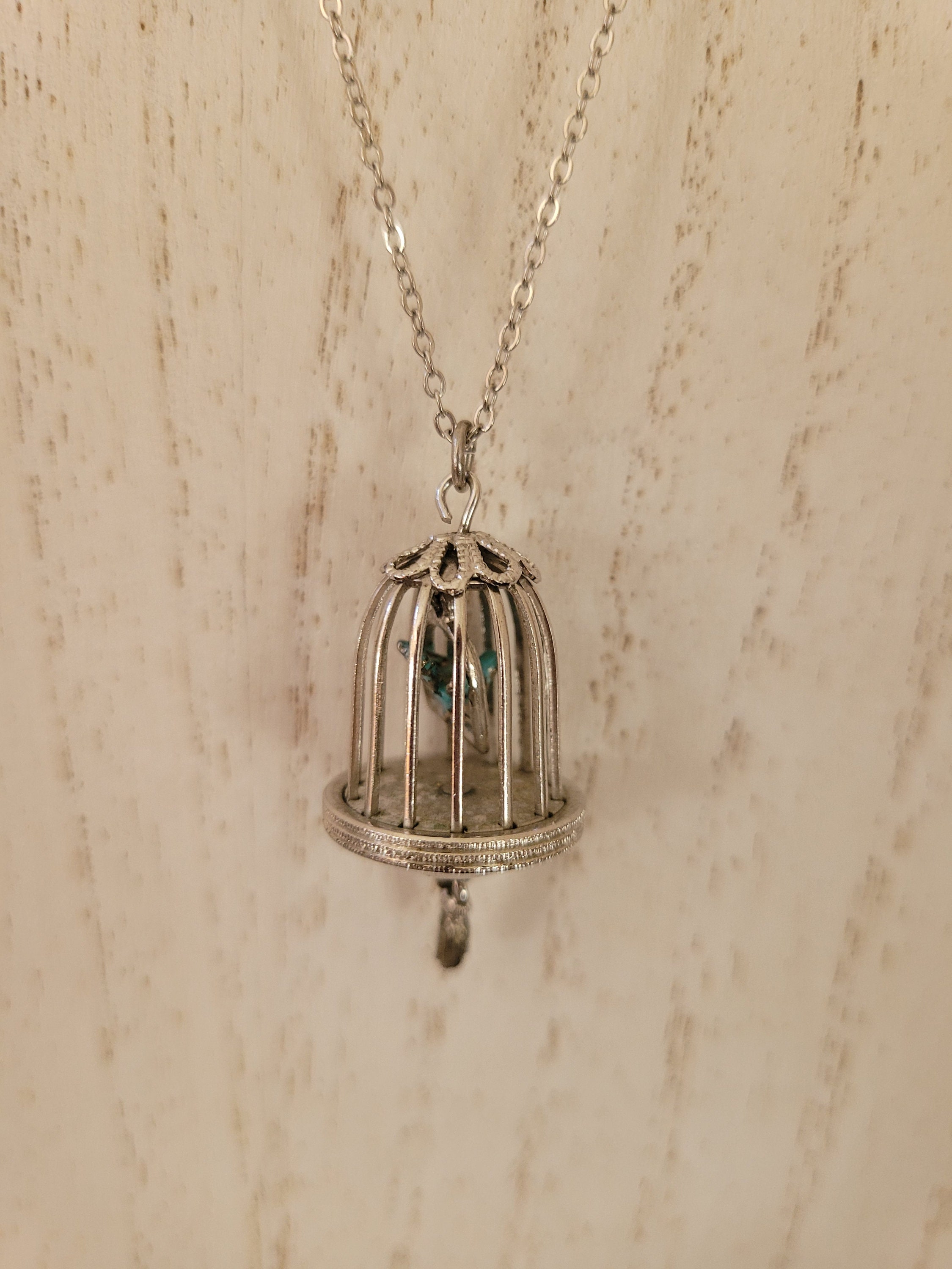 Bird Cage Necklace - Etsy