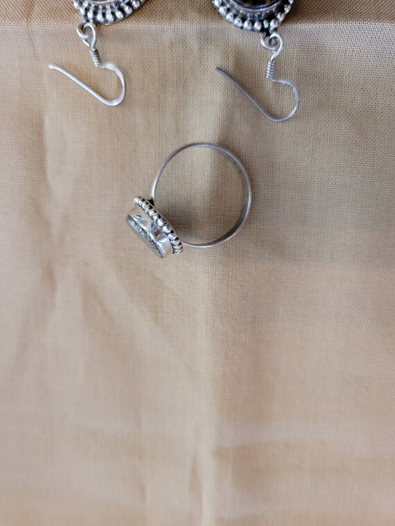 Leopard Stone Earring and Ring Set - image 4