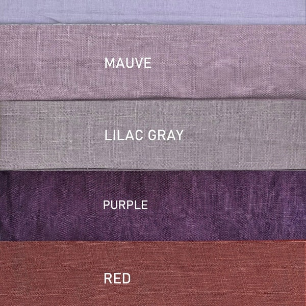 Campioni di tessuto di lino, campioni di lino, campioni di tessuto per tende, 100% lino 25 colori, 110" di larghezza