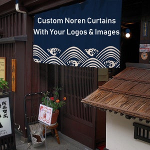 Full Custom Noren Door Curtain , Store Noren Panel, Japanese Curtain,  Custom Doorway curtain With Your Image &Logo