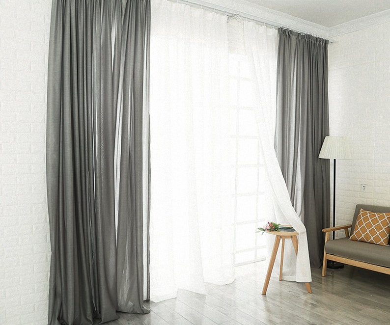 24 Colors Pair of Seamless Pure Linen Panels,Wide Pure Linen Pan 24 Colors Pair of Seamless Pure Linen Panels,Wide Pure Linen Pan