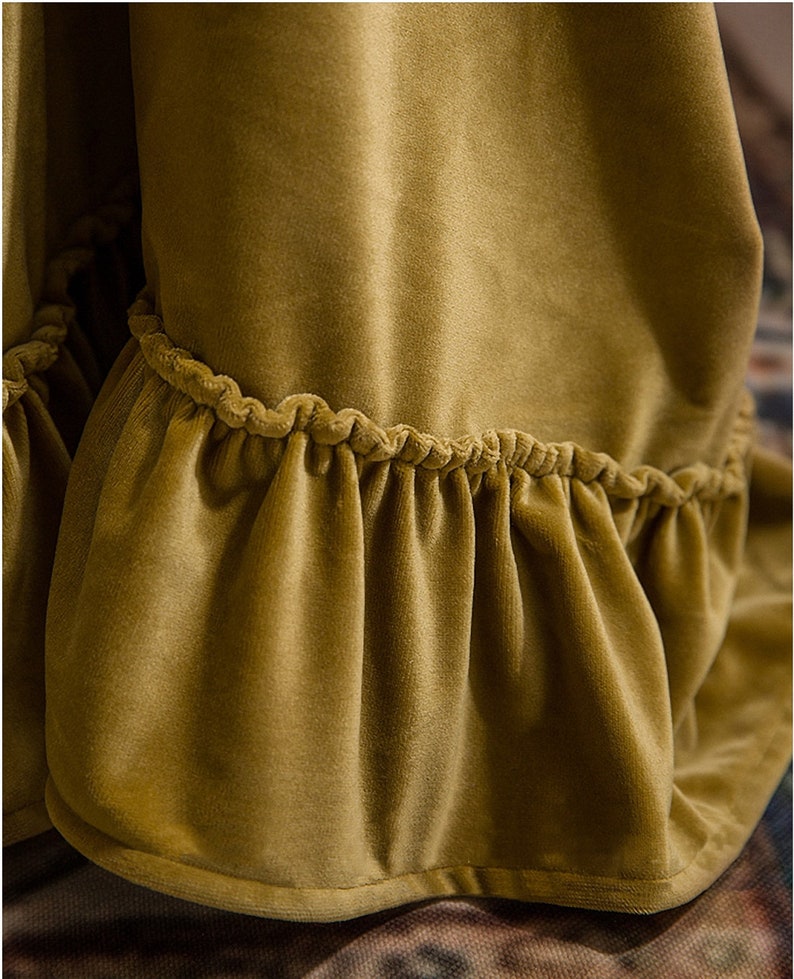 Ruffled Emerald Green Velvet Sofa Slipcover 100colorscustom Etsy