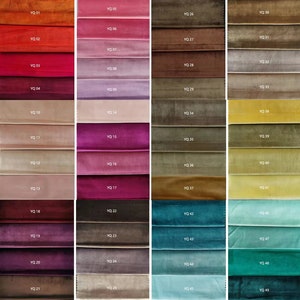 Velvelt fabric samples, Cotton velvet swatches,Curtain fabric samples, YQ-82 colors  , Cotton velvet, blackout velvet.