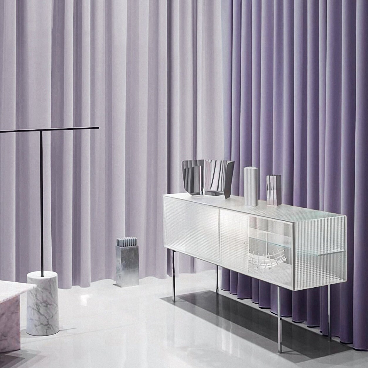 Lavendel Serie 2 Farben paar samt Vorhang Draperies samt | Etsy