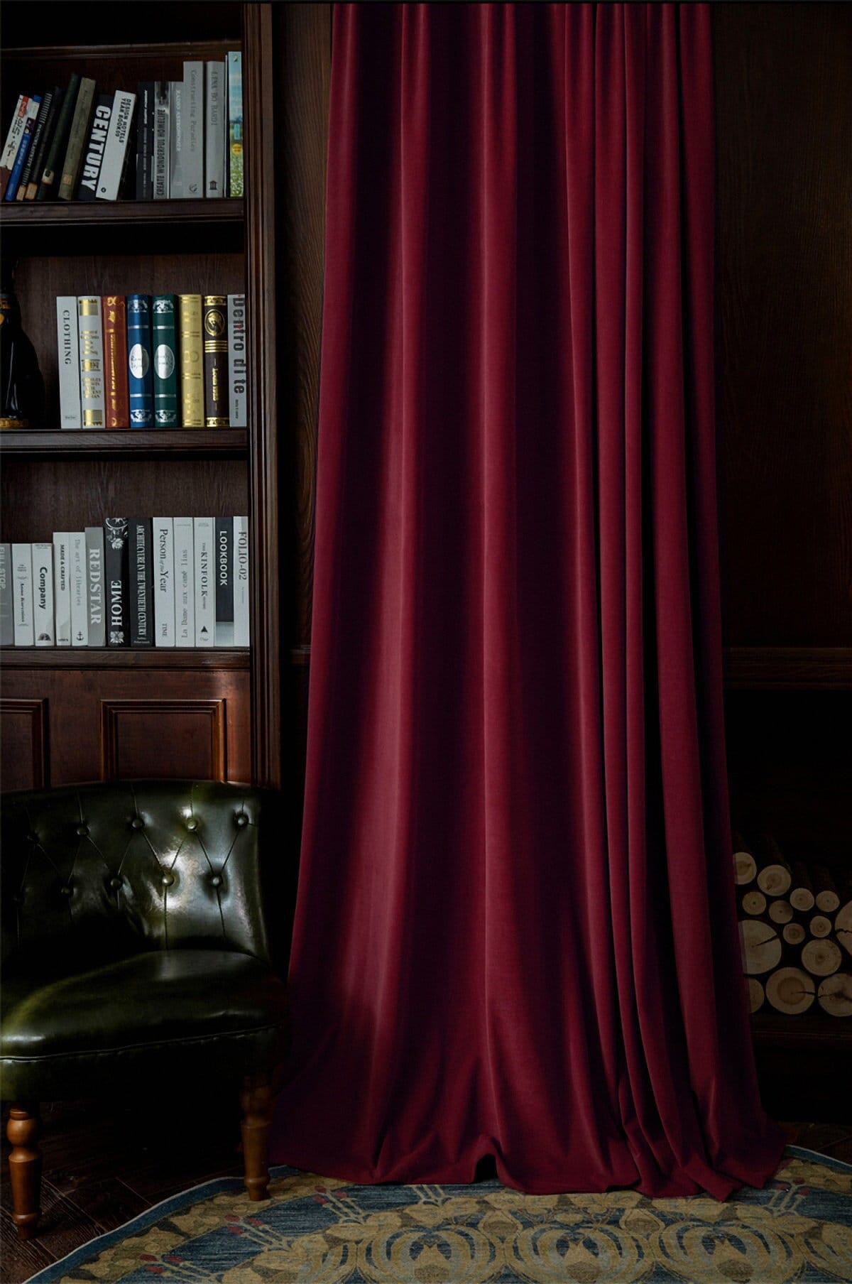 Pair of Burgundy Velvet Curtain Draperies Any sizeLiving & Etsy
