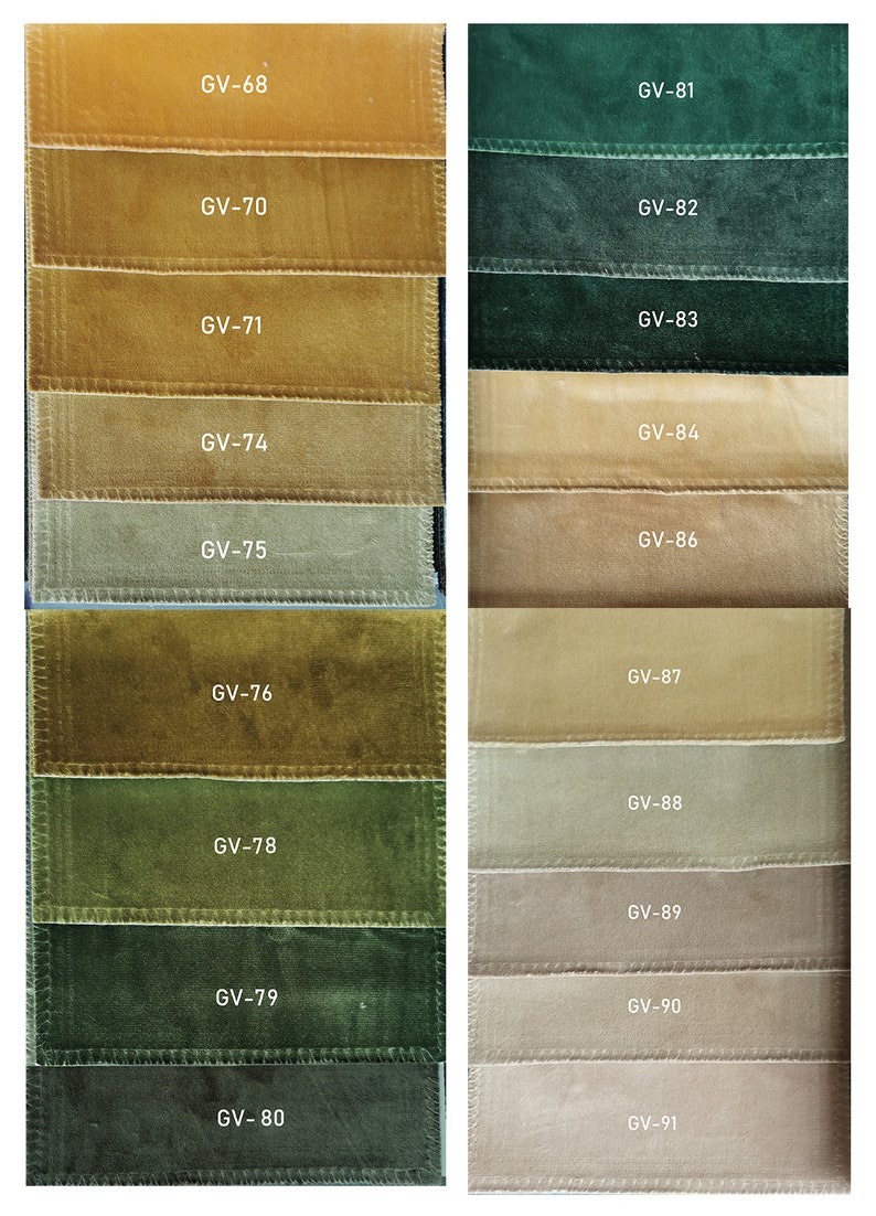 95 Colors Cotton Velvelt Fabric Samples Velvet - Etsy