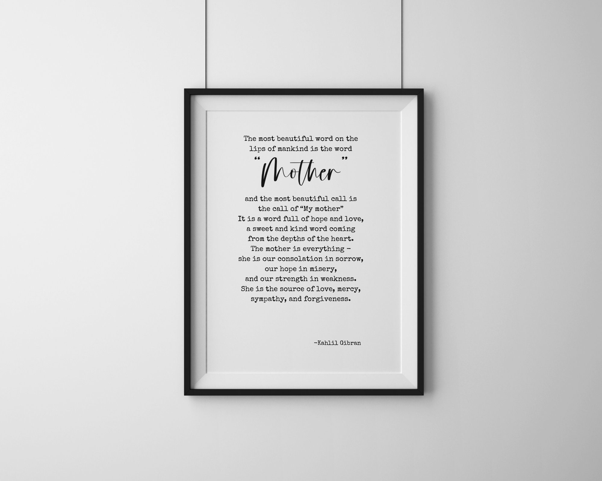 Mother, Kahlil Gibran, Poem Printable, Printable Wall Art, Quote ...