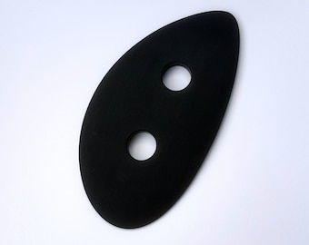 Férula abdominal XL de ébano para la fabricación de grandes cuencos de cerámica, por supuesto hechos a mano