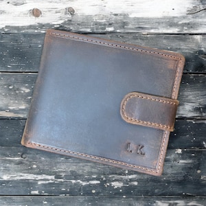Cadeau de Noël pour lui | Portefeuille personnalisé pour homme | Portefeuille pour homme en cuir de qualité supérieure fait main | Anniversaire, cadeau d'anniversaire pour lui