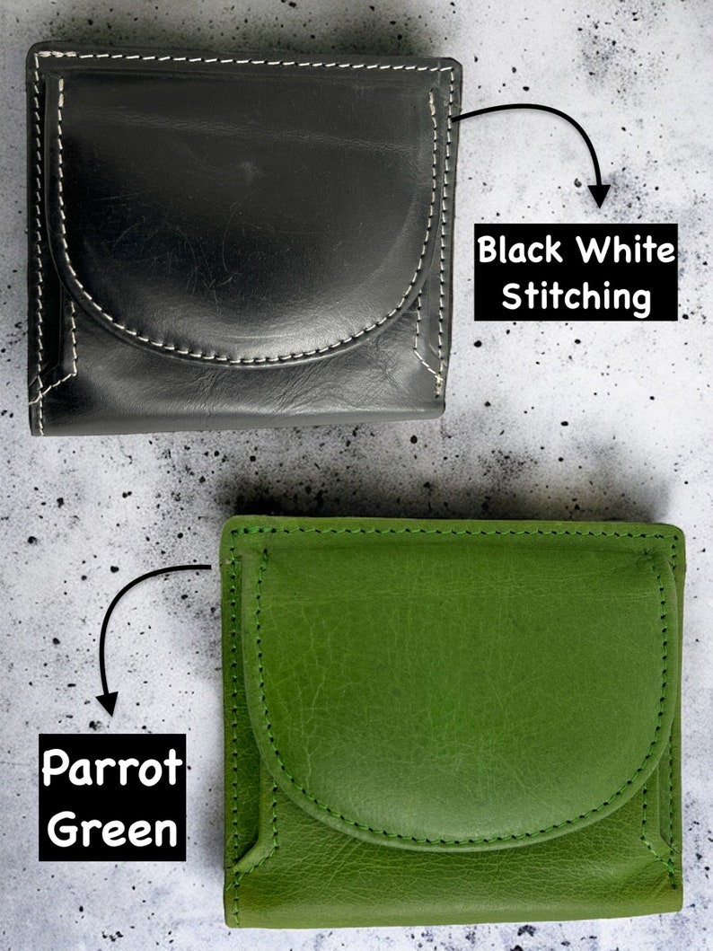 Minimalistische Leder Geldbörse Praktischste Brieftasche, handgemachte Frauen Mädchen niedlichen Mini Geldbörse, perfekte Brieftasche für den täglichen Gebrauch, bestes Geschenk Bild 10