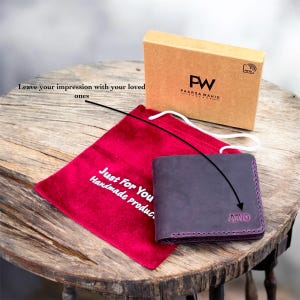 Carteira de couro da melhor qualidade feita à mão | Carteira de couro real personalizada | Carteira de couro masculina gravada personalizada | Presente de aniversário, Natal