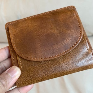 Portefeuille en cuir véritable fait main avec sécurité RFID, portefeuille en cuir de qualité supérieure marron unisexe homme femme, portefeuille minimaliste, emballage cadeau, parfait pour cadeau