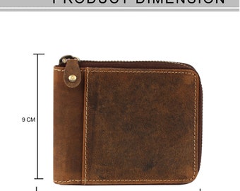 Personalized Leather Bifold Wallet: Handmade RFID Blocking Gift