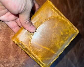 Handmade real Leather Wallet | Unisex Small Coin Card Cash Wallet | Must Have Wallet for Everyone | Perfect Gift Option gor Everyone