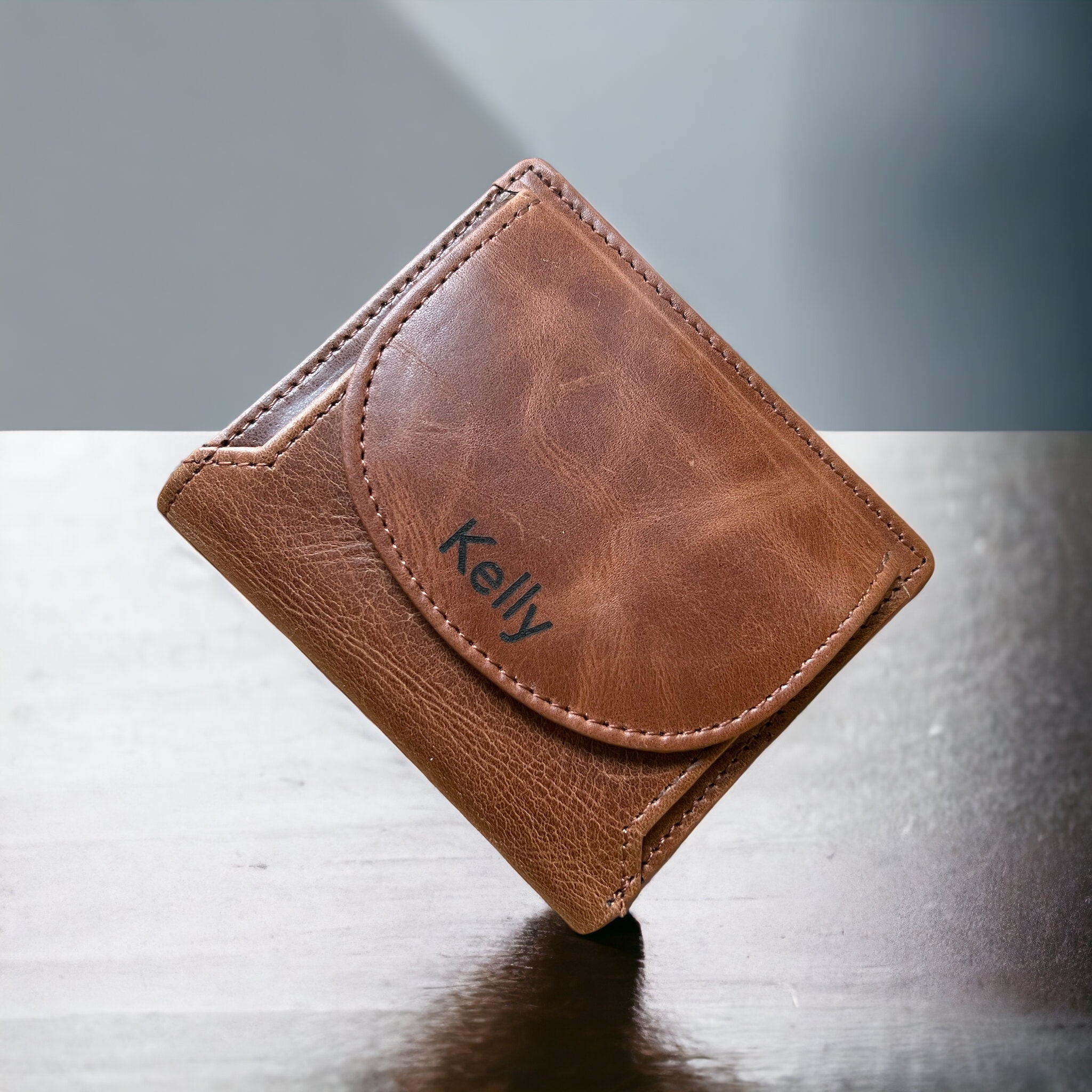 Portafoglio Compatto Personalizzato Per Ragazze – Con Blocco RFID, 6 Slot, Tasche, Colore Rosa. Regalo Di Compleanno Unico Con Iniziali. - 4
