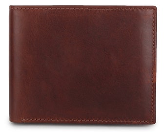 Portefeuille personnalisé en cuir véritable pour homme | Le cadeau de Noël parfait pour un père | Portefeuille pour hommes en cuir souple RFID Safe