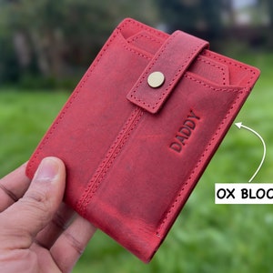 Cartera de cuero personalizada / Cartera de cuero Hunter unisex con diseño único / Regalo personalizado, ideal para cumpleaños, aniversarios y el Día del Padre