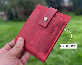 Personalised Leather Wallet | Unisex Unique Design Hunter Leather Wallet | Customised Gift | Best Birthday, Anniversary, Father's Day Gift