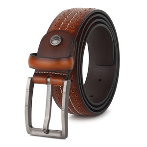 Handmade Full Grain Leather Belt: Unisex Waist Belt, Gift for All