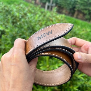 Personalised Full Grain Leather Belt for Men, Handmade 100% Real Leather Men's Belt | Genuine Leather Belt for Men | Groomsmen Gift
