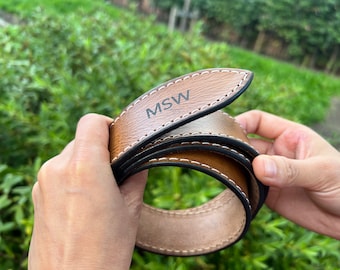 Personalized Full Grain Leather Belt: Handmade Men's Belt