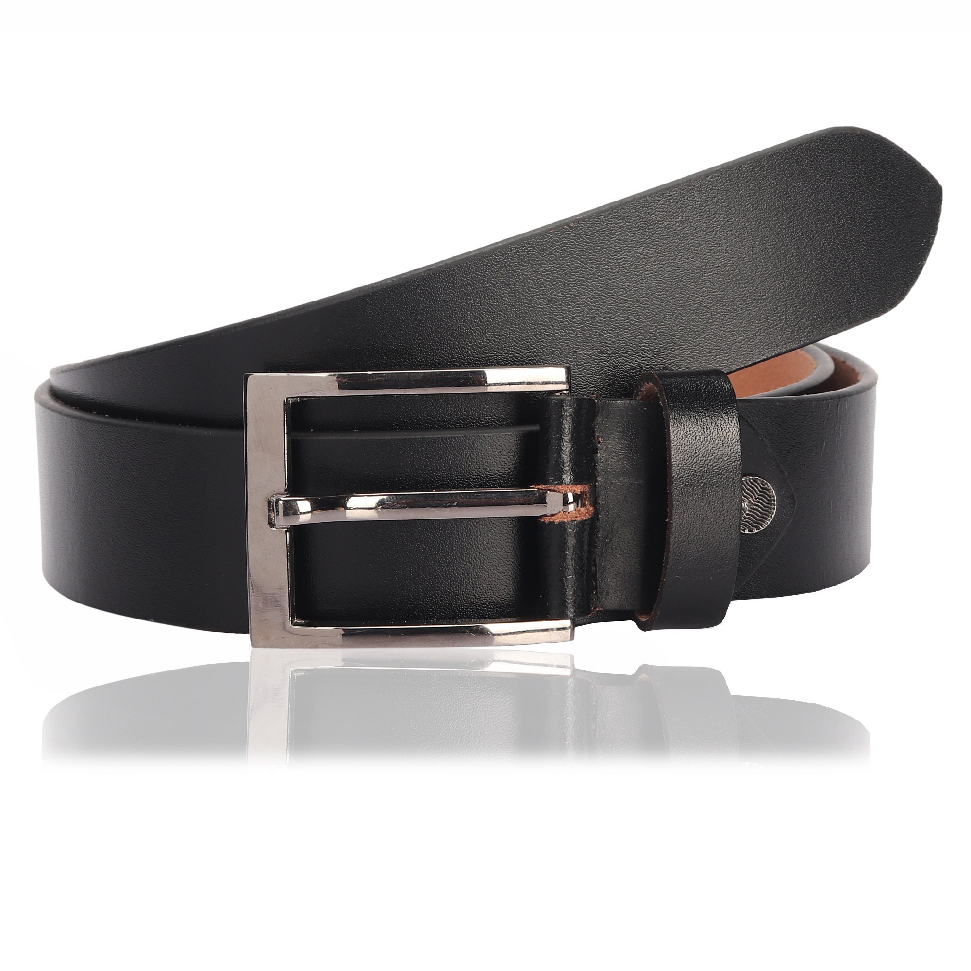 Black Real Leather Belt for Men Original Leather men's Etsy