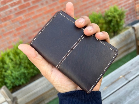 Buy Personalised Tri Fold Leather Wallet, RFID Safe Mens Slim Wallet,  Handmade Groomsmen, Anniversary, Birthday, Fathers Day, Christmas Gift  Online in India - Etsy