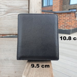 Cartera de cuero negra hecha a mano para hombres y mujeres, billetera de cuero con forma de libro, billetera hecha a mano para hombres y mujeres, la mejor bolsa de regalo