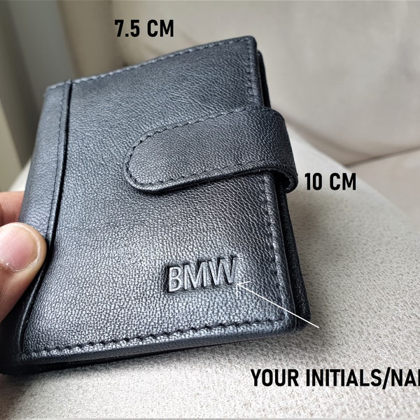 Personalised Men Girls Black 100% Real Leather Credit Card Wallet, Soft Leather Card Holder, RFID Safe Super Strong Removable Sleeve Wallet