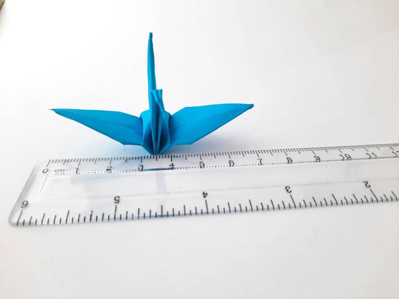 Origami crane blue shade tone Paper cranes Wedding decorations origami gift Party decorations paper anniversary 画像 9