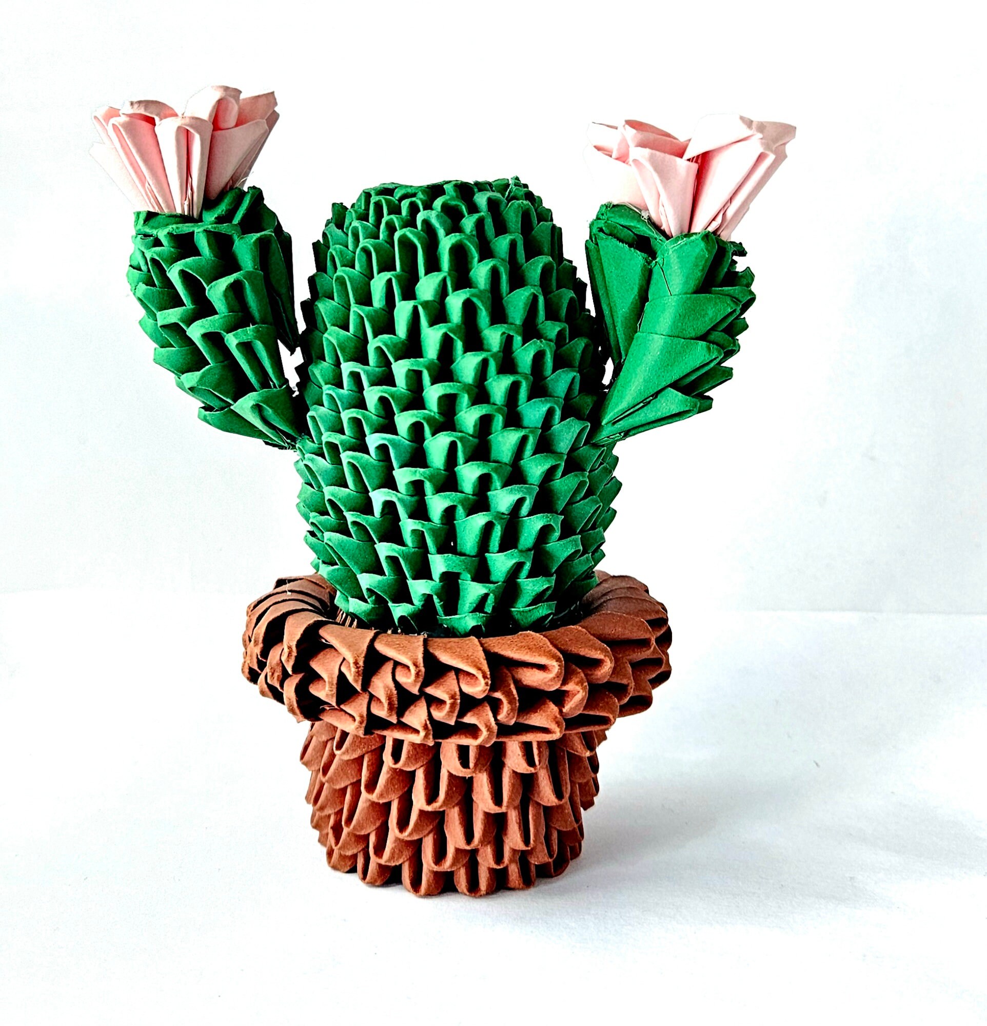 3D Origami Cactus, Home Decor, Cactus Plant Pot - Etsy
