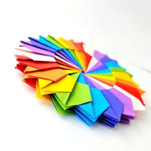 Origami Rainbow coasters, centrepiece decor, wedding decorations, party favor image 5