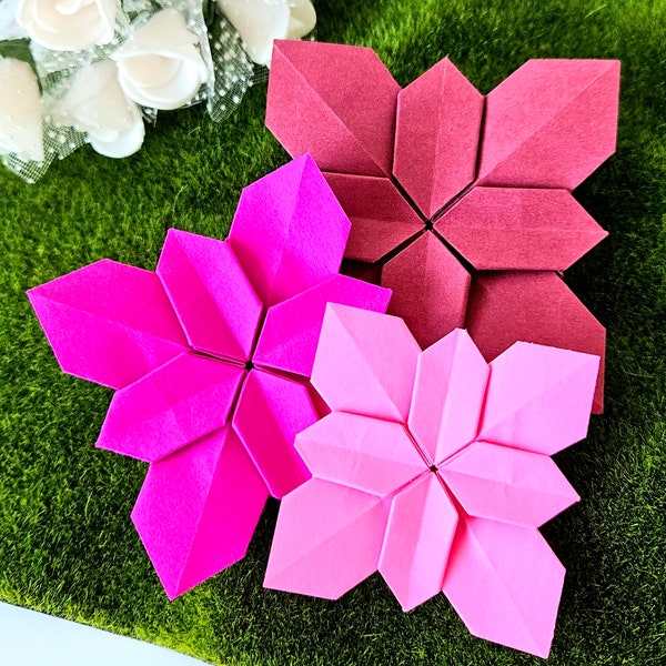 Origami Hydrangeas, Wedding, Party centrepiece, Anniversary, Engagement, Birthday Decor, Pink decorations, Home and wall decor
