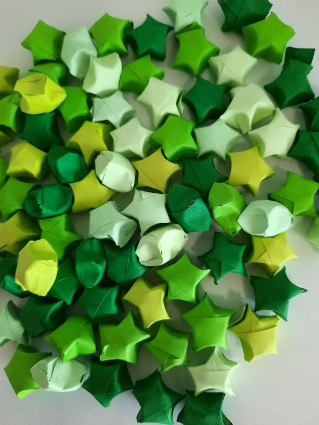 Green Origami Lucky Stars - Home Decor, Birthday Gifts - Etsy