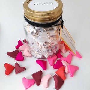 Anniversary gift for him, Boyfriend, Wife, Husband, Message Jar Filled with Love, Jar of love, Daily Affirmation, Mother's day gift