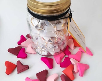 Anniversary gift for him, Boyfriend, Wife, Husband, Message Jar Filled with Love, Jar of love, Daily Affirmation, Mother's day gift