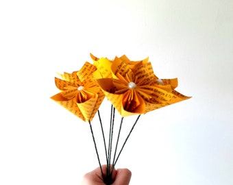 Custom Song Lyrics Origami Bouquet, Wedding Anniversary Gift