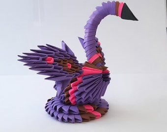 3D origami swan, Birthday gift for Mum and Grandma, House-warming gift for Friends,  mother's day gift