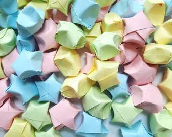 Pastel Origami Paper Stars - 100, 200 pcs, Lucky Star Origami, Lucky Star Origami Paper