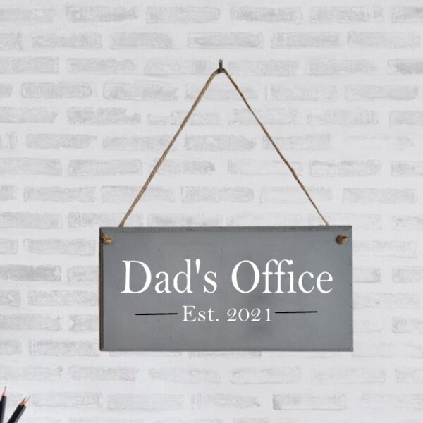 Dad's Office Sign, Dad's Office Plaque, Dads Office Sign, Working from Home Sign, Lockdown Office, Office Door Sign, Home Office Sign